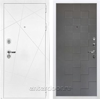 Входная металлическая дверь Лекс Соната №72 (Белая шагрень / Графит софт)