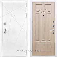 Входная металлическая дверь Лекс Соната №25 (Белая шагрень / Беленый дуб)