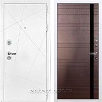 Входная дверь Соната №31 (Белая шагрень / Ясень шоколад)