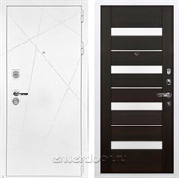 Входная металлическая дверь Лекс Соната №51 Сицилио (Белая шагрень / Венге)
