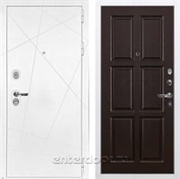 Входная дверь Соната №84 (Белая шагрень / Ясень шоколад)
