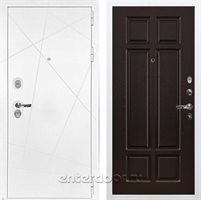 Входная дверь Соната №88 (Белая шагрень / Ясень шоколад)