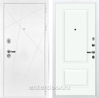 Входная металлическая дверь Лекс Соната №55 Вероника-1 (Белая шагрень / Эмаль Белая)