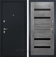 Входная металлическая дверь Лекс Рим Неро Графит Шале (панель №65)