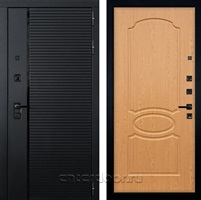 Входная металлическая дверь Лекс Гранд Рояль №15 (Черный кварц / Дуб натуральный)