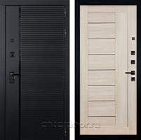 Входная металлическая дверь Лекс Гранд Рояль №40 Верджиния (Черный кварц / Ясень кремовый)