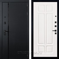 Входная металлическая дверь Лекс Гранд Рояль №89 (Черный кварц / Софт белый снег)