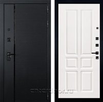 Входная металлическая дверь Лекс Гранд Рояль №87 (Черный кварц / Софт белый снег)