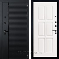 Входная металлическая дверь Лекс Гранд Рояль №85 (Черный кварц / Софт белый снег)