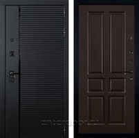 Входная металлическая дверь Лекс Гранд Рояль №86 (Черный кварц / Ясень шоколад)