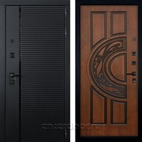 Входная металлическая дверь Лекс Гранд Рояль №27 (Черный кварц / Голден патина черная)