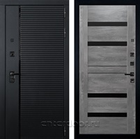 Входная металлическая дверь Лекс Гранд Рояль №65 Неро (Черный кварц / Графит Шале)