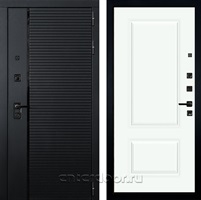 Входная металлическая дверь Лекс Гранд Рояль №55 Вероника-1 (Черный кварц / Эмаль Белая)