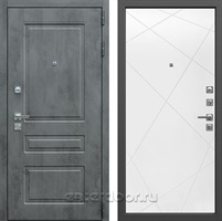 Входная металлическая дверь Лекс Соната №103 (Бетон темный / Белая шагрень)