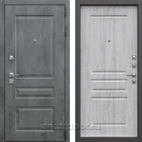 Входная металлическая дверь Лекс Соната №110 (Бетон темный / Сосна белая 50977-94)