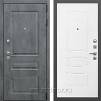 Входная металлическая дверь Лекс Соната №68 (Бетон темный / Белая шагрень)