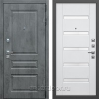 Входная металлическая дверь Лекс Соната №34 (Бетон темный / Ясень белый)