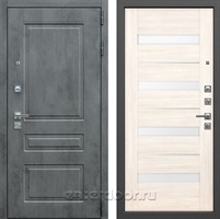 Входная металлическая дверь Лекс Соната №46 Сицилио (Бетон темный / Беленый дуб)