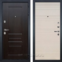 Входная металлическая дверь Лекс Гладиатор 3к Классик №63 (Венге / Дуб фактурный кремовый)