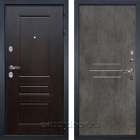 Входная металлическая дверь Лекс Гладиатор 3к Классик №82 (Венге / Бетон тёмный)