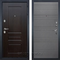 Входная металлическая дверь Лекс Гладиатор 3к Классик №70 (Венге / Графит софт)