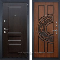 Входная металлическая дверь Лекс Гладиатор 3к Классик №27 (Венге / Голден патина черная)