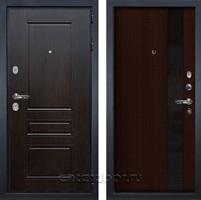 Входная металлическая дверь Лекс Гладиатор 3к Классик №53 Новита (Венге / Венге)