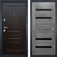Входная металлическая дверь Лекс Гладиатор 3к Классик №65 Неро (Венге / Графит Шале)