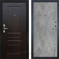 Входная металлическая дверь Лекс Бристоль №104 (Венге / Бетон светлый)