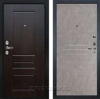 Входная металлическая дверь Лекс Бристоль №81 (Венге / Бетон светлый)