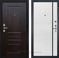 Входная металлическая дверь Лекс Бристоль №114 (Венге / Белая шагрень)