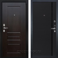 Входная металлическая дверь Лекс Бристоль №115 (Венге / Черный кварц)