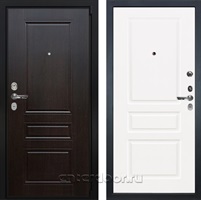 Входная металлическая дверь Лекс Бристоль №94 (Венге / Софт белый снег)