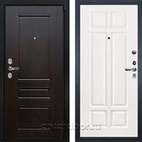 Входная металлическая дверь Лекс Бристоль №89 (Венге / Софт белый снег)