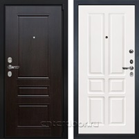 Входная металлическая дверь Лекс Бристоль №87 (Венге / Софт белый снег)