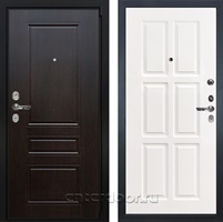 Входная металлическая дверь Лекс Бристоль №85 (Венге / Софт белый снег)