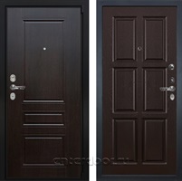 Входная металлическая дверь Лекс Бристоль №84 (Венге / Ясень шоколад)