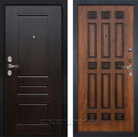 Входная металлическая дверь Лекс Бристоль №33 (Венге / Голден патина черная)