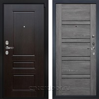 Входная металлическая дверь Лекс Бристоль №64 Терра (Венге / Графит Шале)