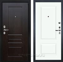 Входная металлическая дверь Лекс Бристоль №55 Вероника-1 (Венге / Эмаль Белая)