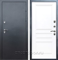 Входная дверь с терморазрывом Снегирь 3К Классика (Серебро / Белый матовый)