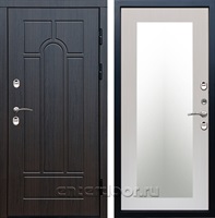 Входная дверь с терморазрывом Афина 3к с зеркалом Триумф (Венге / Лиственница беж)