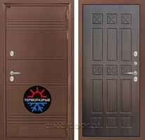 Уличная металлическая дверь Лабиринт Термо Лайт 16 (Антик медный / Алмон 28)