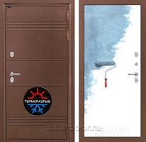 Уличная металлическая дверь Лабиринт Термо Лайт 28 (Антик медный / Загрунтованная под покраску)