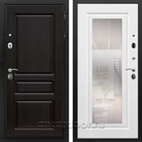 Входная металлическая дверь Армада Премиум Н с зеркалом ФЛЗ-120 (Венге / Белый матовый)
