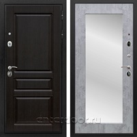 Входная металлическая дверь Армада Премиум Н с Зеркалом Пастораль (Венге / Бетон тёмный)