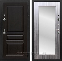Входная металлическая дверь Армада Премиум Н с зеркалом Пастораль (Венге / Сандал серый)