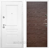 Входная металлическая дверь Армада Премиум Н Гладкая (Белый / Венге поперечная)