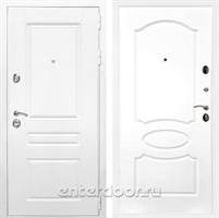 Входная металлическая дверь Армада Премиум Н ФЛ-128 (Белый / Белый матовый)