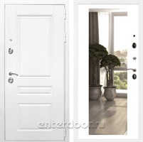 Входная металлическая дверь Армада Премиум Н с зеркалом 2XL (Белый / Белый матовый)
